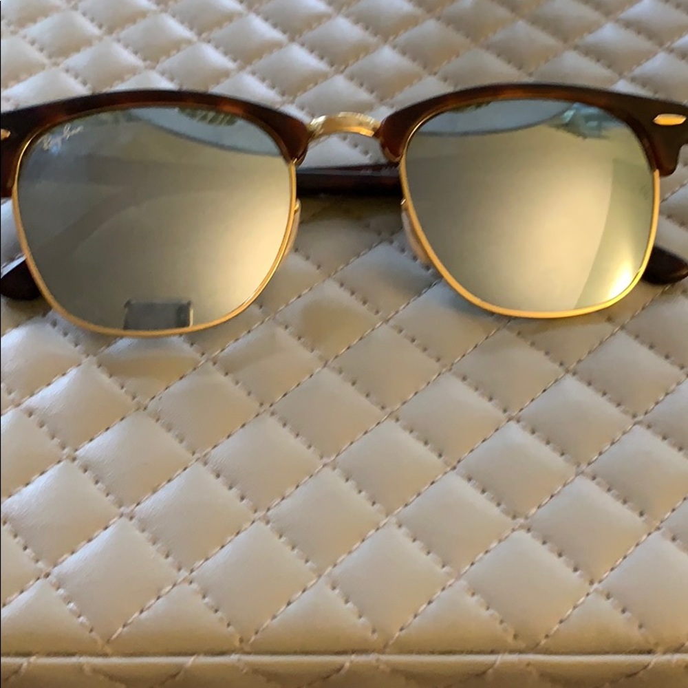 Ray Ban Blue Tinted Tortoise Shell Sunglasses